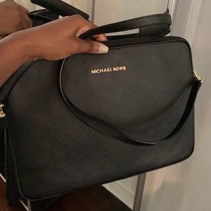 michael kors leather laptop bag